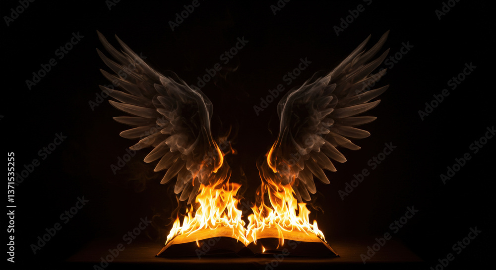 Obraz premium Angel Smoke Wings