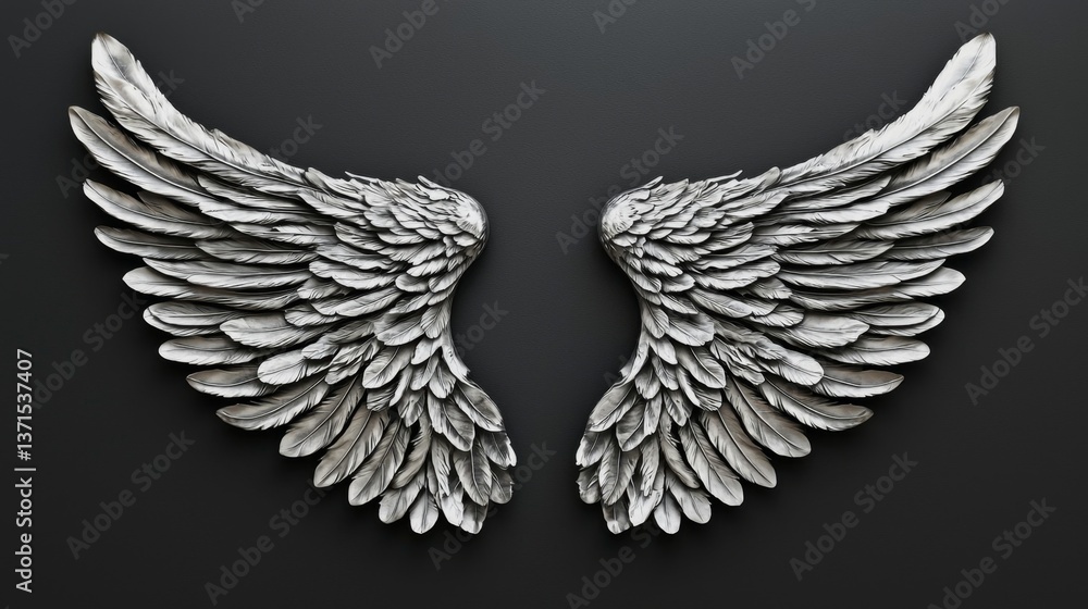 Obraz premium Ideal for digital projects, this angel wings mockup emphasizes beauty and creativity.