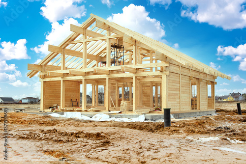 Home construction. The fram...
