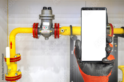 Gas technologies. Yellow pi...