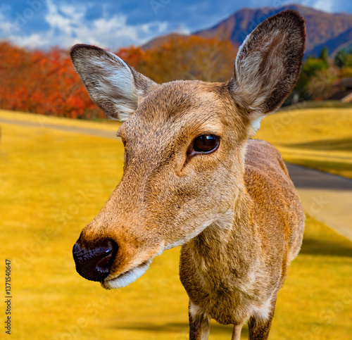 Fallow deer in Japanese par...