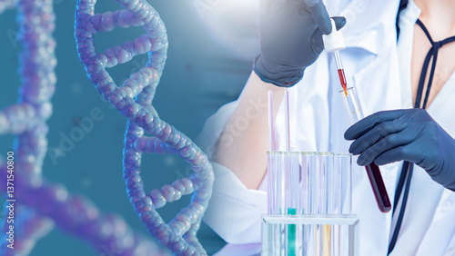 Genetic engineering. Hands ...