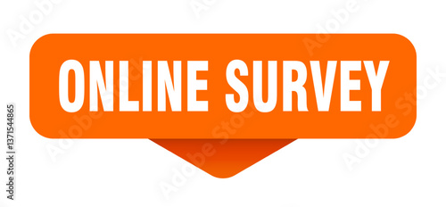 online survey sticker. online survey sign on transparent background