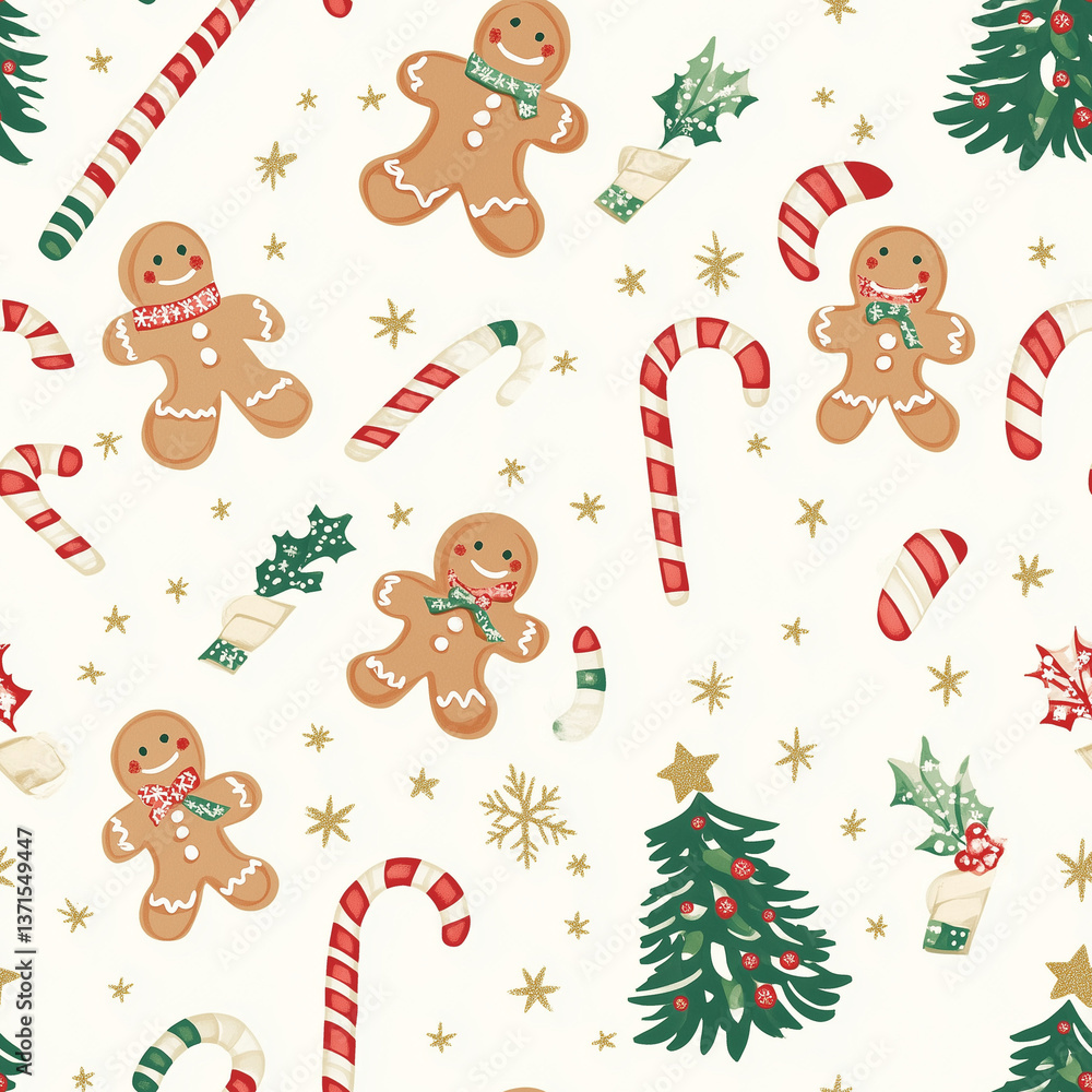 Fototapeta premium Christmas Pattern Design