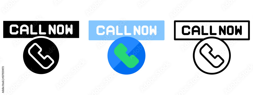 Call Now Web Interface Button Icon, Collection of Line, Glyph and Flat, Line, Glyph, Flat, Set of Line Glyph and Flat Icon Call Now Web Interface Button Icon, Collection of Line, Glyph and Flat, Line, Glyph, Flat, Set of Line Glyph and Flat Icon