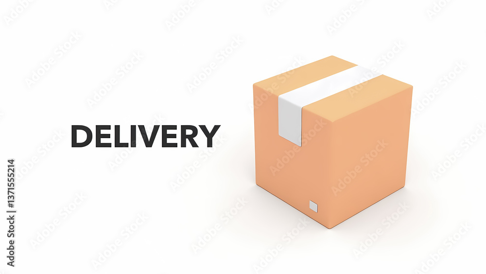 light delivery box with a white label light delivery box with a white label