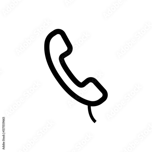 Telephone handset icon vector. Call icon vector. Telephone handset symbol.