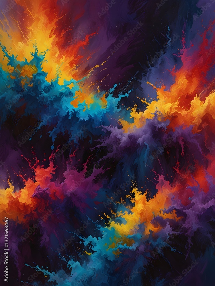 Luminous Flow: A Vivid Fusion of Purple, Blue, and Gold Luminous Flow: A Vivid Fusion of Purple, Blue, and Gold
