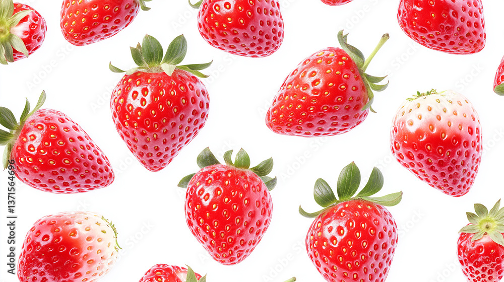 A Vibrant Pattern of Fresh Strawberries A Vibrant Pattern of Fresh Strawberries