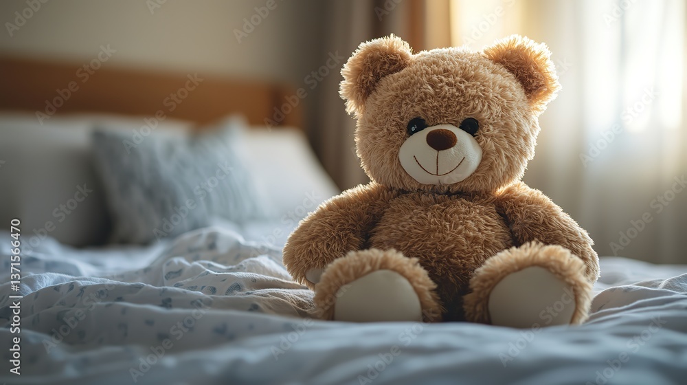 A teddy bear on a hospital bed offers comfort and companionship during illness, providing emotional support to a young patient in medical treatment. A teddy bear on a hospital bed offers comfort and companionship during illness, providing emotional support to a young patient in medical treatment.