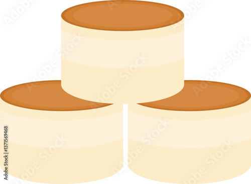 Souffle Pancakes Illustration