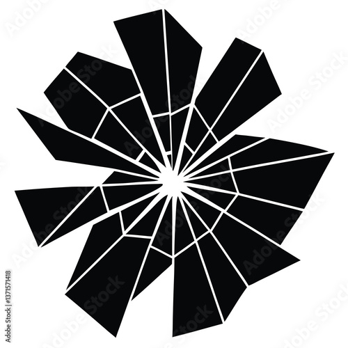 shattered glass effect vector design