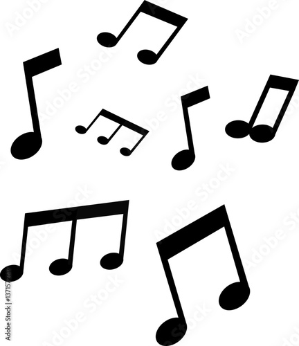 Cartoon doodle music note