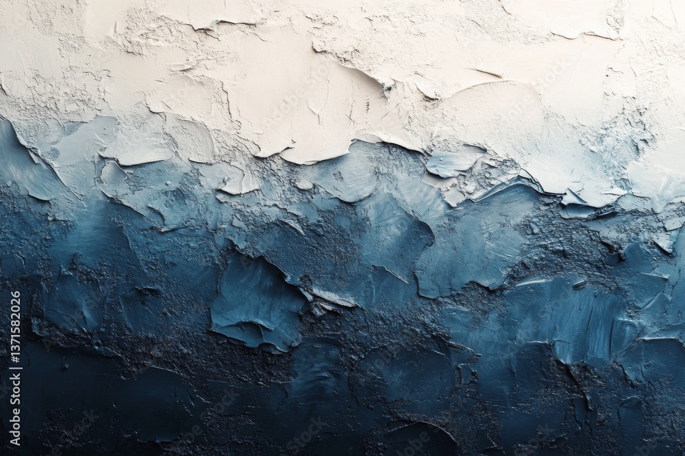 Fototapeta premium Abstract blue and white texture background with artistic brush strokes