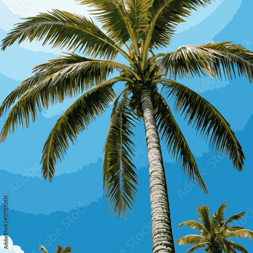 coconut tree vector art for graphic