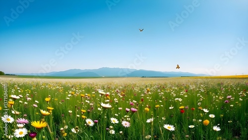 Wildflower field in summer