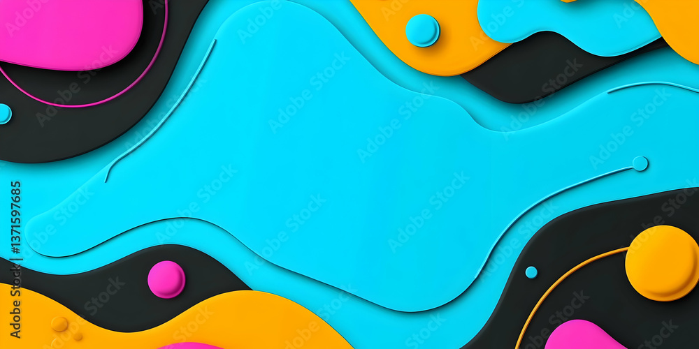 Abstract Colorful Layered Background Illustration in Geometric Shapes Abstract Colorful Layered Background Illustration in Geometric Shapes