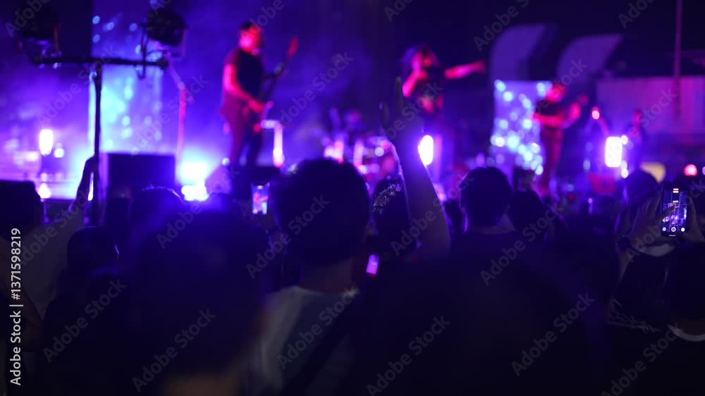 crowd enjoying concert crowd enjoying concert