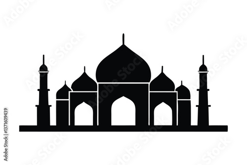 taj mahal vector illustration