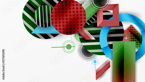 Dynamic complex geometric abstract background