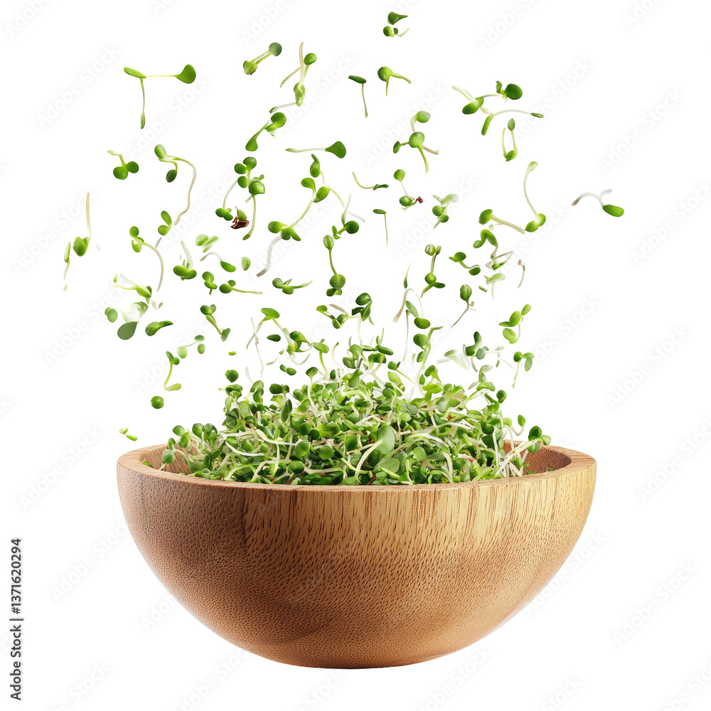 Sprouts in Air on transparent background