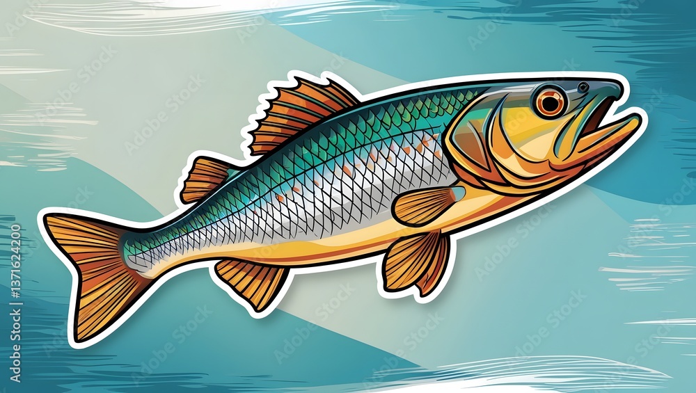 Fototapeta premium A fish with orange fins
