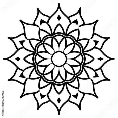 Mandala for coloring book mandala decorative ornament