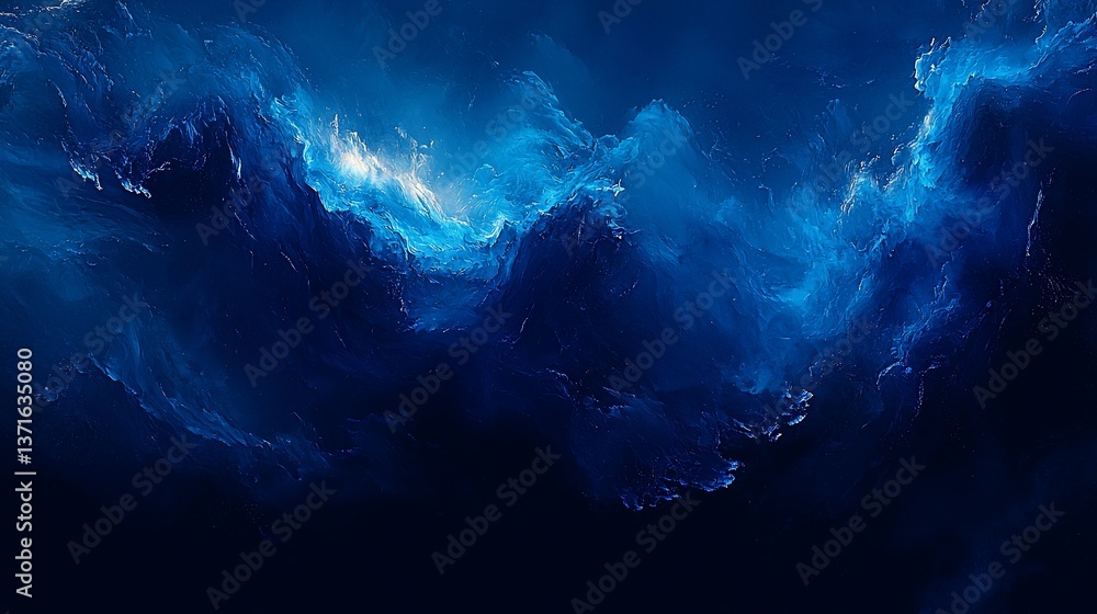 Abstract Blue Nebula Cosmic Cloud Background Abstract Blue Nebula Cosmic Cloud Background