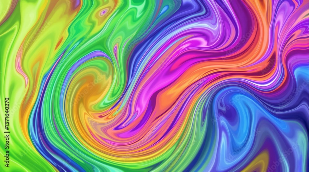 Abstract colorful swirl pattern with fluid motion in a glossy style on a vibrant background, concept of artistic creative energy. Ai generative Abstract colorful swirl pattern with fluid motion in a glossy style on a vibrant background, concept of artistic creative energy. Ai generative