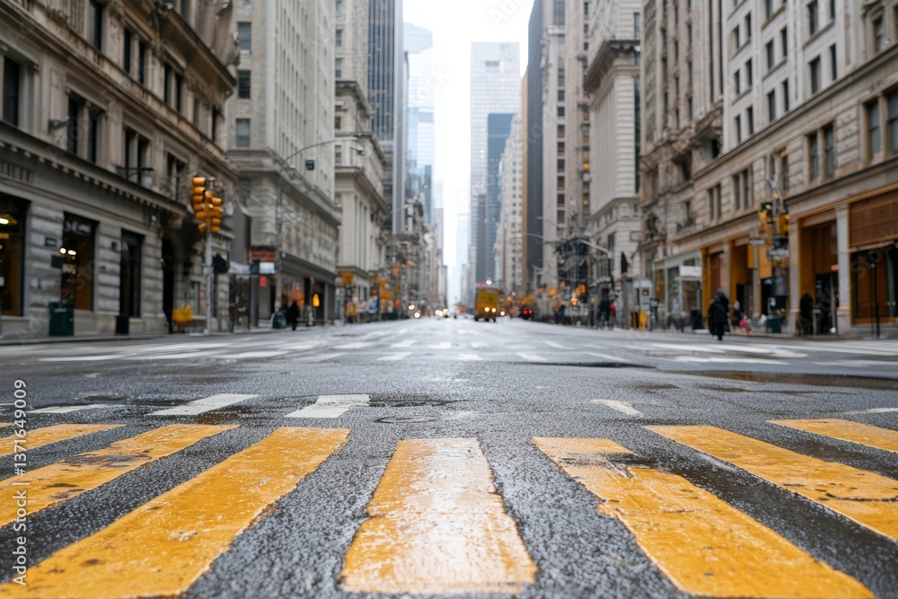 Dawn of Resilience: Empty Cityscape Transitioning into Active Shops Amid Recession Recovery Dawn of Resilience: Empty Cityscape Transitioning into Active Shops Amid Recession Recovery