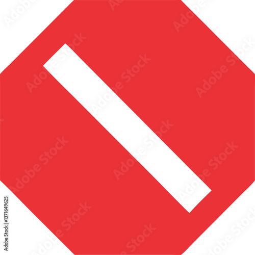 prohibited sign icon with red circle and diagonal line, symbolizing restriction, ban, or no entry, vector illustration representing prohibition and limitations in simple design

