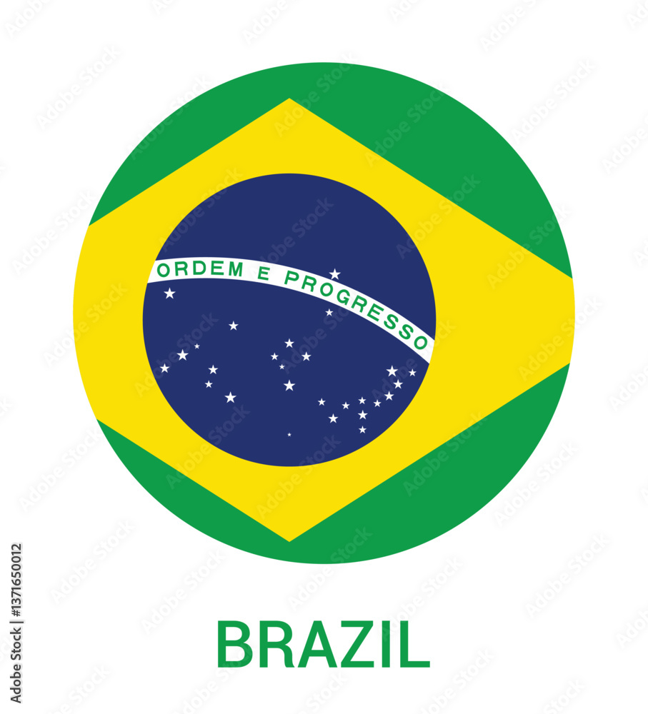 Obraz premium Flag Of Brazil, Brazil flag, National flag of Brazil