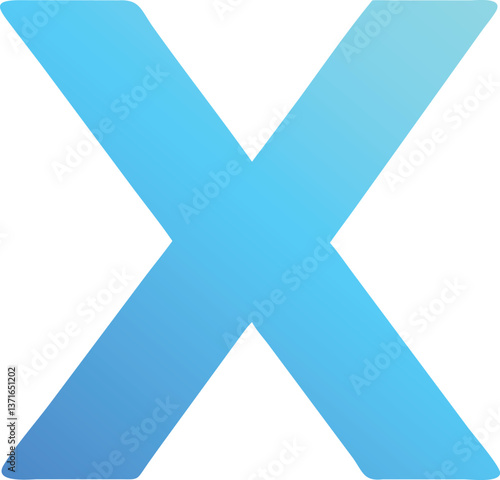 twitter x logo vector icon in blue circle, modern minimalistic design representing new branding, social media, digital interaction, and communication in a clean, bold style

