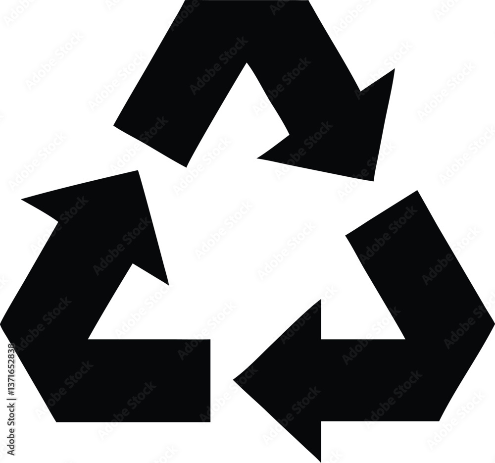 recycling symbol with black arrows in a triangle, eco-friendly and sustainability concept, representing waste management, environment, and green initiatives in a simple vector design
recycling symbol with black arrows in a triangle, eco-friendly and sustainability concept, representing waste management, environment, and green initiatives in a simple vector design