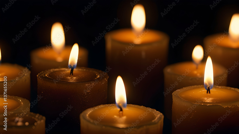 Illuminated Tranquility: A Candlelight Harmony in Darkness Illuminated Tranquility: A Candlelight Harmony in Darkness