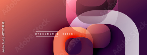 Abstract background with layered translucent gradient shapes