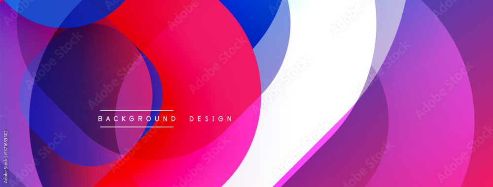 Obraz premium Abstract background with layered translucent gradient shapes