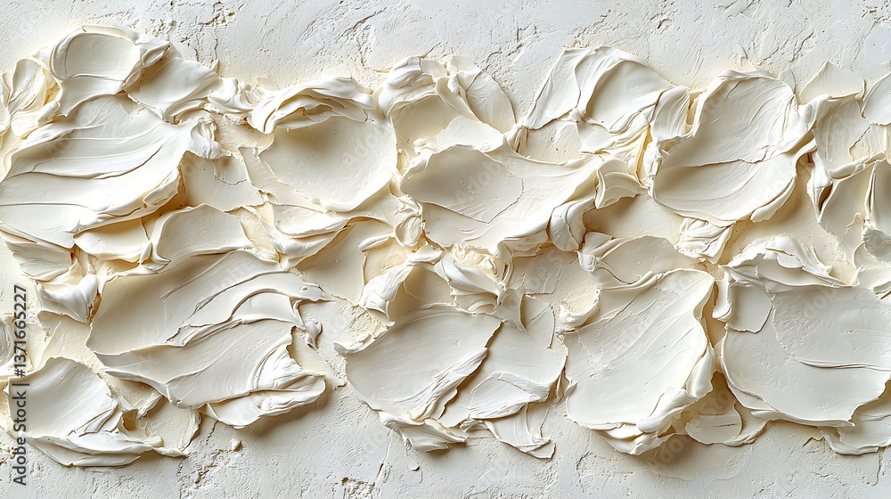 Abstract Cream and White Impasto Painting Texture Abstract Cream and White Impasto Painting Texture