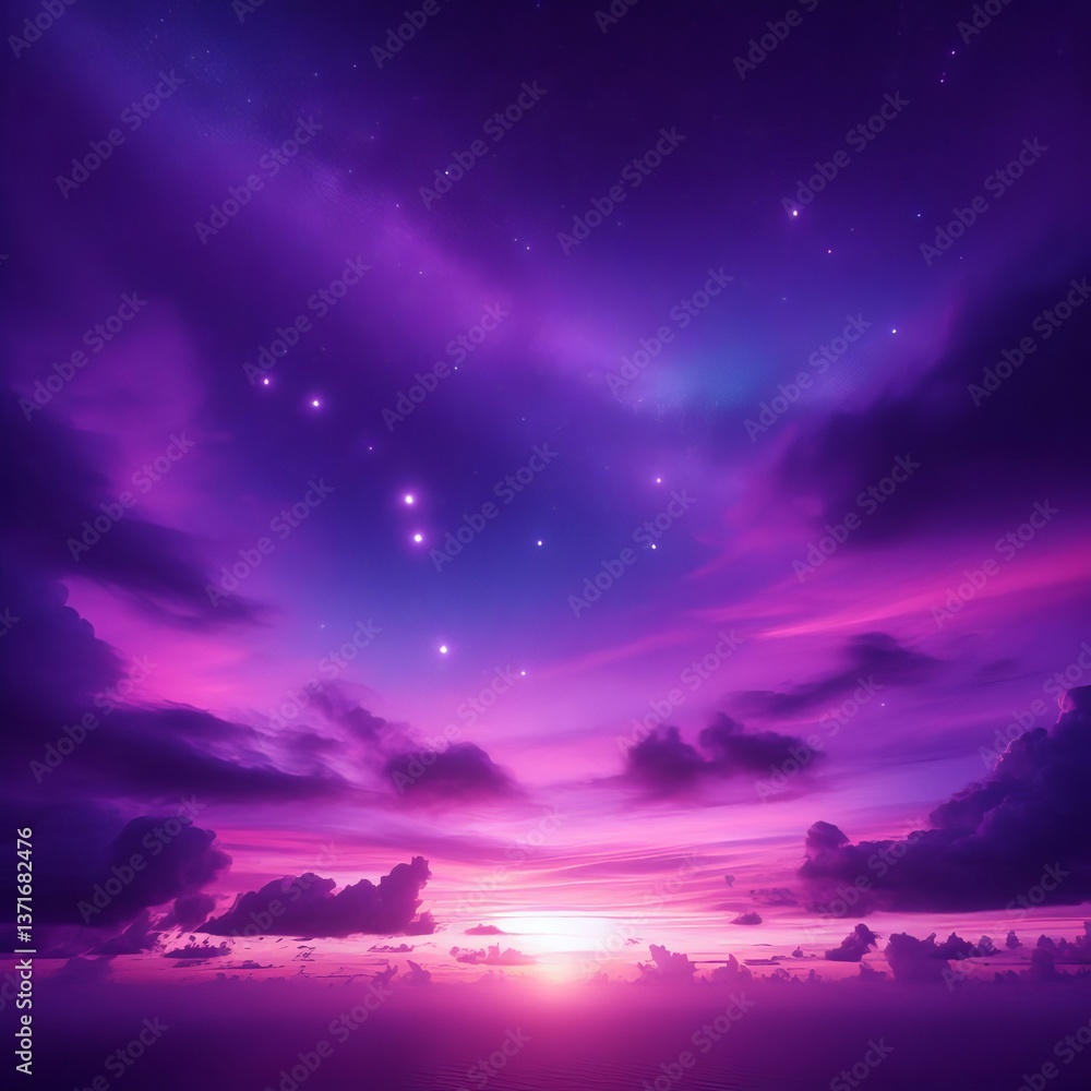 sky painted in amethyst purple with sky painted in amethyst purple with