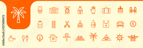 Traveling Tools Icons Vector Illustration – Traveling Tools Collection Designs