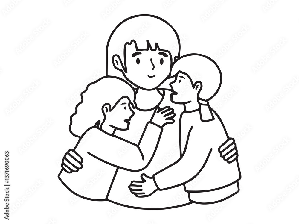 Mother Day Outline Background Illustration Mother Day Outline Background Illustration