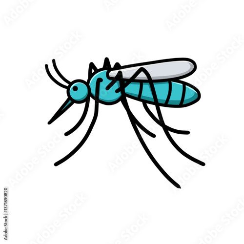 mosquito illustration image with a white background