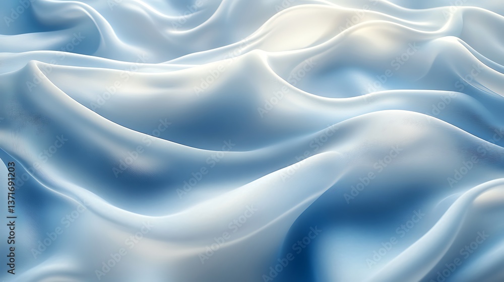 A serene silky background in icy blue and white, with gentle waves and a frosted glass effect, A serene silky background in icy blue and white, with gentle waves and a frosted glass effect,