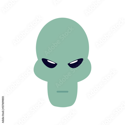 Vector image of an alien icon with a white background