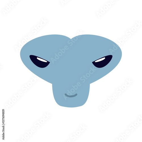 Vector image of an alien icon with a white background