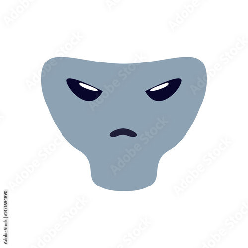 Vector image of an alien icon with a white background