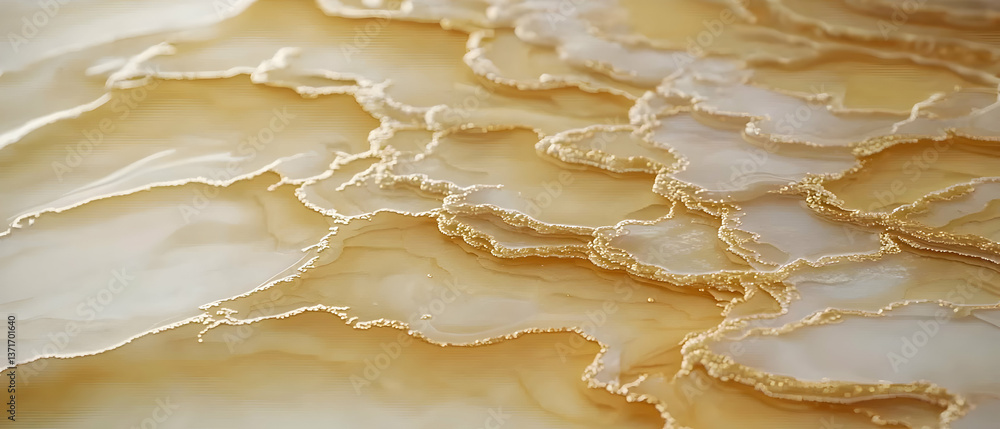 Abstract Gold and Beige Layered Fluid Art Background Abstract Gold and Beige Layered Fluid Art Background