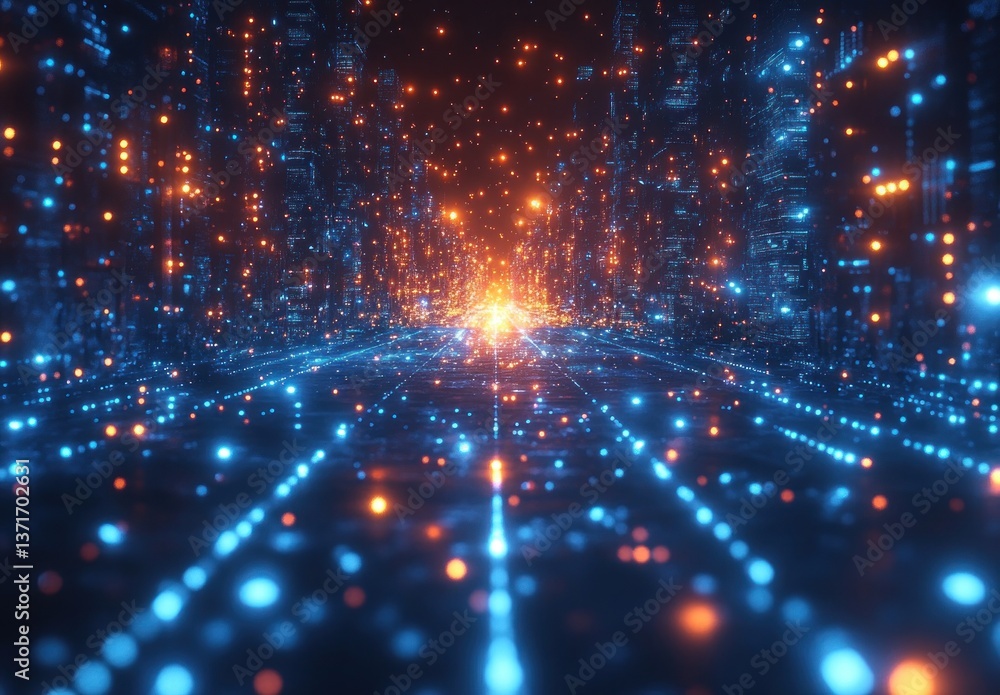 Futuristic Cyberpunk Digital Landscape with High-Tech Elements and Immersive Lighting Futuristic Cyberpunk Digital Landscape with High-Tech Elements and Immersive Lighting