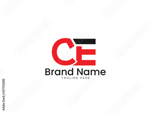 CE Letter Logo design Vector Art, Icons, and Graphics	
