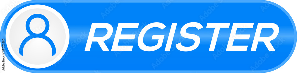 register button for web design, online shopping, web banners, register icon, register promotion. Vector illustration, logo, template register button for web design, online shopping, web banners, register icon, register promotion. Vector illustration, logo, template